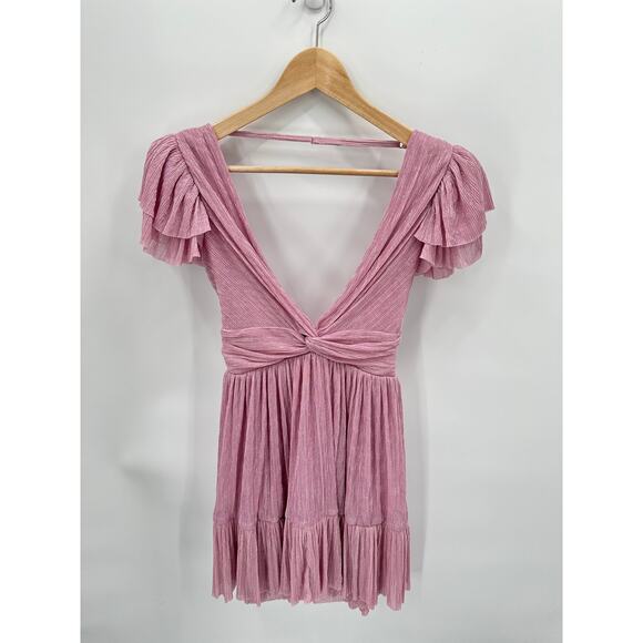 Sabina Musayev NWOT Shaylee Flutter Sleeve Low Back Dress in Lavender // M - Picture 6 of 15